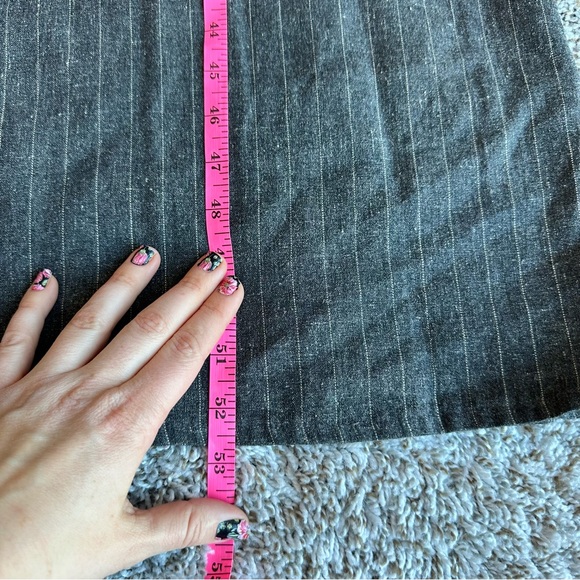 VINTAGE ANTHROPOLOGIE cottage core linen pinstripe maxi dress - Picture 6 of 7